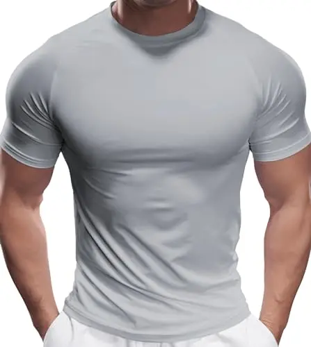 Fioboc Compression Active Crew Neck Tee in grey for athletic use
