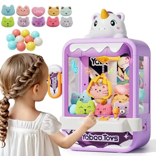 Vanvimen Toys claw machine for kids with unicorn theme and stuffed animals