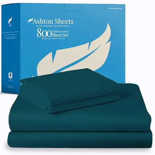 Ashton Sheets 800 thread count Egyptian cotton twin XL sheet set in teal