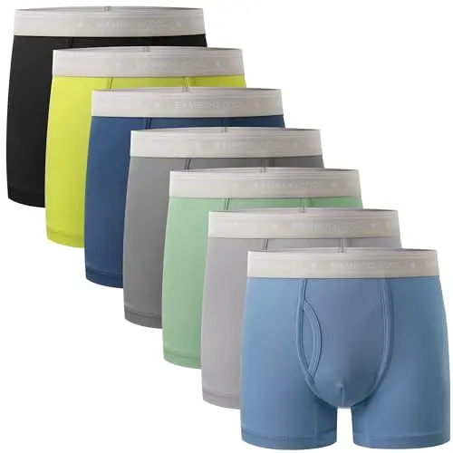 BAMBOO COOL Boys 7-Pack Week Theme Boxer Briefs
