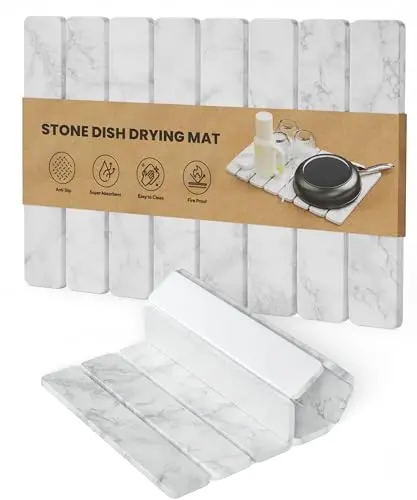 CHROME CLUB White Marble Stone Drying Mat