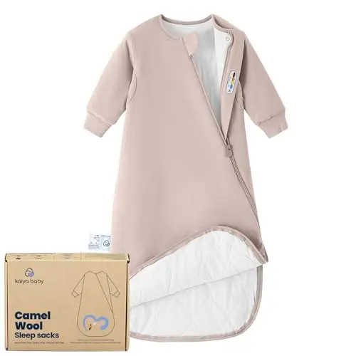 kaiya baby organic cotton sleeping bag with sleeves