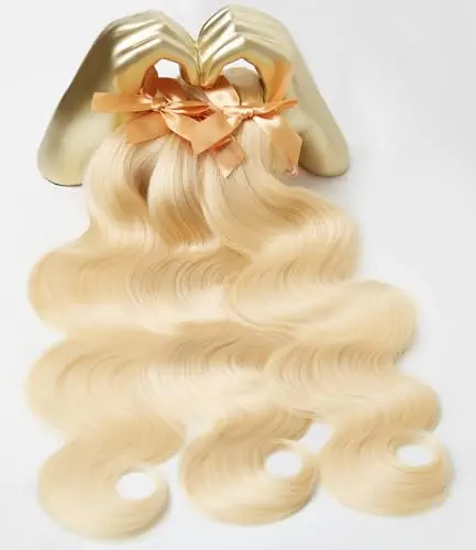 MLIP Raw Bundles Human Hair Body Wave in 18-inch 613 blonde color