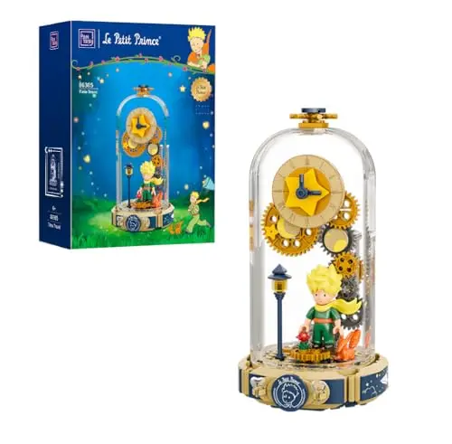 Pantasy Le Petit Prince Time Travel building block set showing a scene from the story in a transparent cover