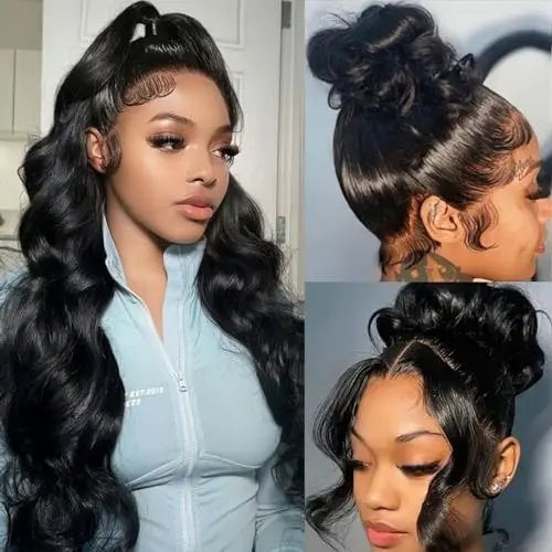 Catti 360 Lace Front Wig in body wave style with natural hairline