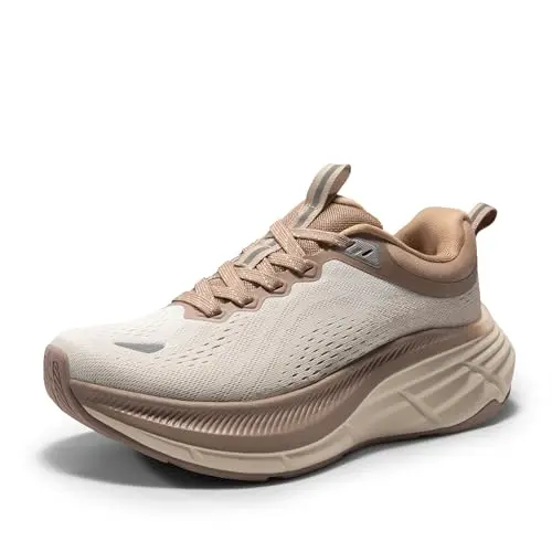 NORTIV 8 Women's Walking Shoes with cushioning in beige/khaki