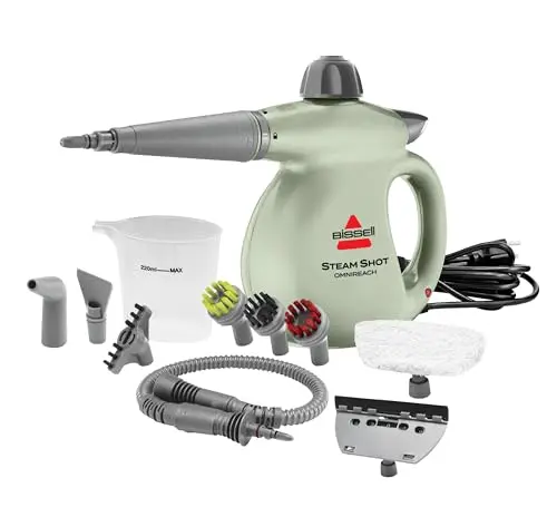 BISSELL Steam Shot OmniReach green handheld steam cleaner