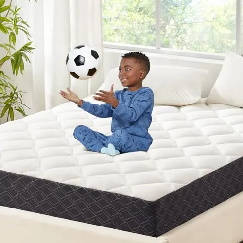 TERISTE 5 inch twin mattress with pillowtop and cooling gel