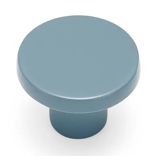 Ravinte 5-pack of round light blue powder-coated cabinet knobs