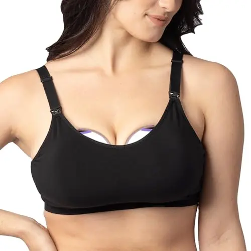 Lansinoh Kindred Bravely black nursing and hands-free pumping bra