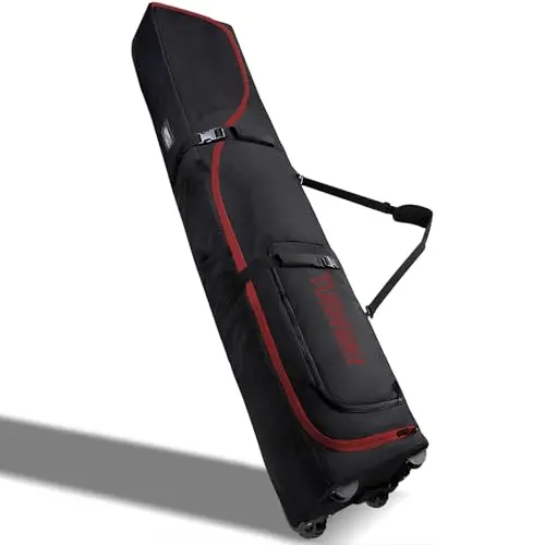TurnWay heavy-duty double roller ski and snowboard bag