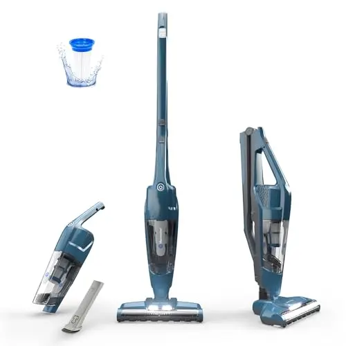 Vacmaster blue cordless stick vacuum that converts to a handheld