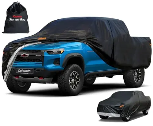 Kayme black custom-fit cover on a Chevrolet Colorado
