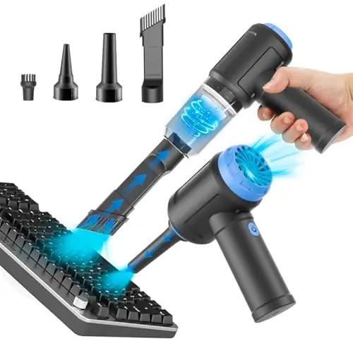 Meudeen VC08 blue air duster and vacuum cleaner