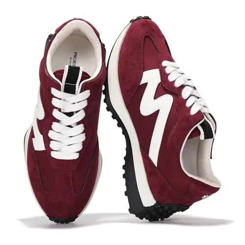 Project Cloud LECCO Burgundy Canvas Platform Sneakers