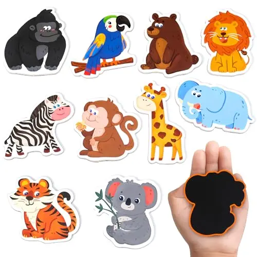 JoyCat wooden zoo animal fridge magnets