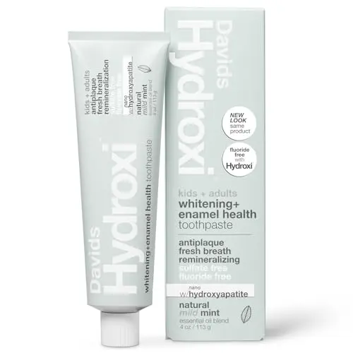 Davids Hydroxi Mild Mint Fluoride Free Toothpaste in tube