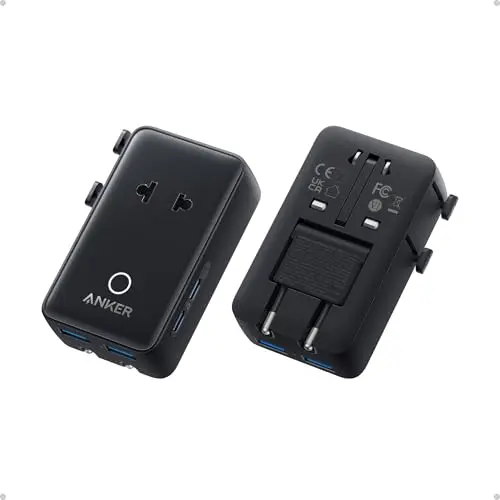Anker Nano travel adapter with 5 ports and universal plug compatibility