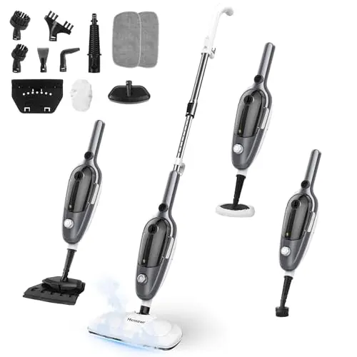 Mxnsewr all-in-one steam mop with large water tank and flexible rotating head