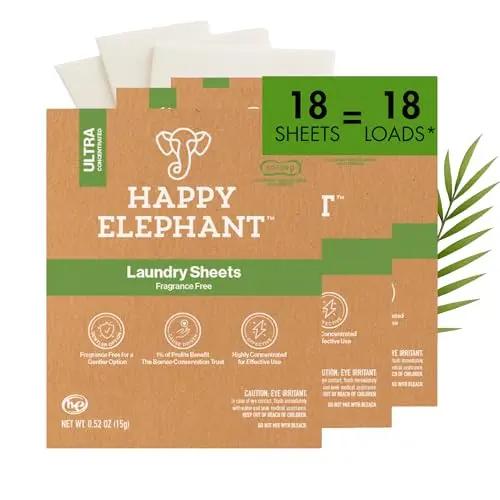 Happy Elephant Laundry Detergent Sheets pack