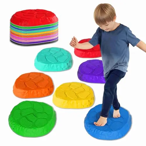 TECKMICO multicolor plastic stepping stones for kids