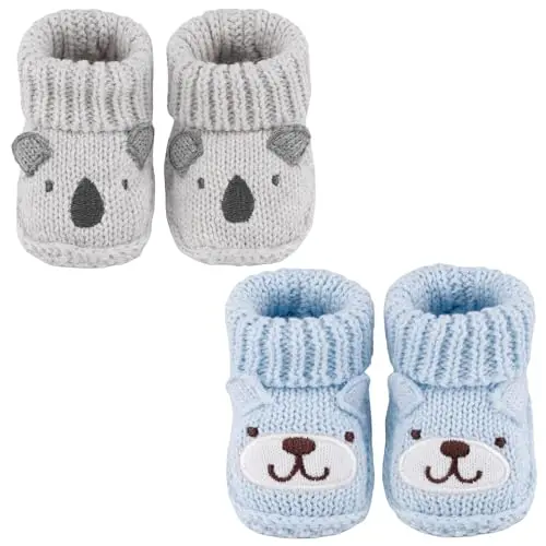 DUONITITI knit baby booties set with animal shapes