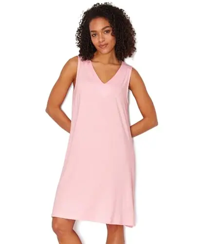 GYS V-neck sleeveless tank nightgown in pink