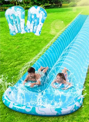 JOYIN 22.5ft water slide with blue and light blue vibrant colors