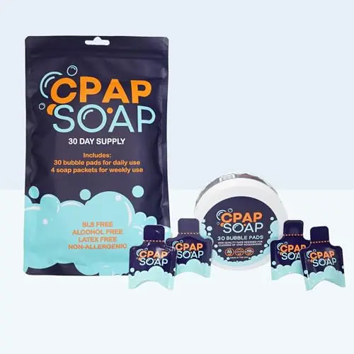 CPAP Soap cleaning kit with disposable pads and soap packets