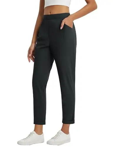 BALEAF women's dressy ankle pants with cuff design and multiple pockets.