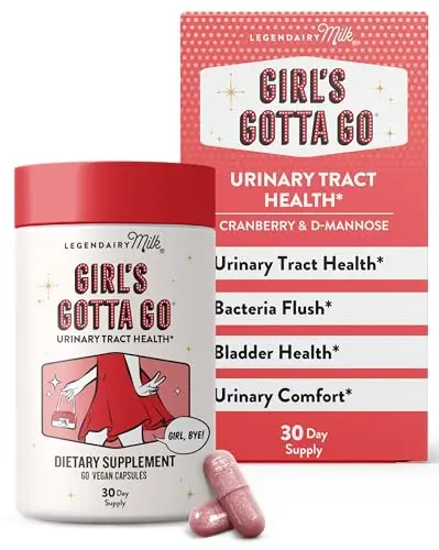 Legendairy Milk Girls Gotta Go UTI support supplement with cranberry and D-mannose