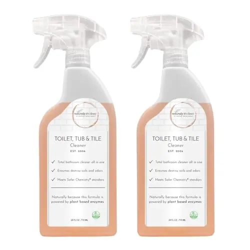 naturally it's clean Bathroom Cleaner with plant-based enzymes, 2-pack