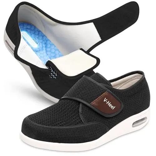 Extra-wide comfort sneakers for swollen feet and plantar fasciitis