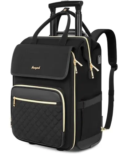 Arcoyard rolling backpack for women with vertical opening design