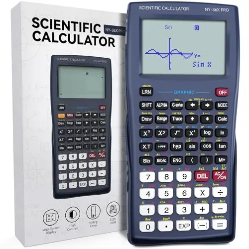 ROATEE 36X Pro Graphing Scientific Calculator with a sliding cover