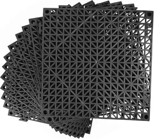 MYFAMIREA black modular interlocking floor mats