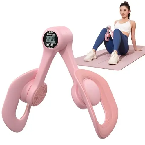 MERACH thigh trainer with LED display counter in pink