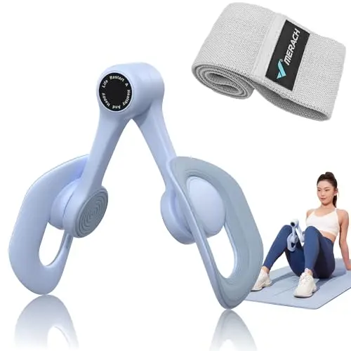 MERACH thigh trainer with included resistance band in blue