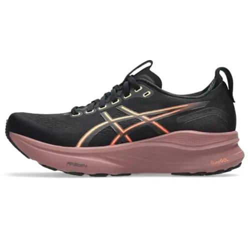 ASICS Women's Gel-Kayano 32 Running Shoes in Black and Dark Currant