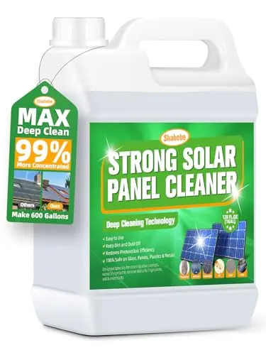 Shabebe one-gallon jug of concentrated solar panel cleaning solution