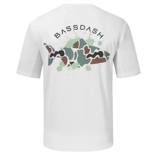 Bassdash FS36M fishing shirt with graphic design on back