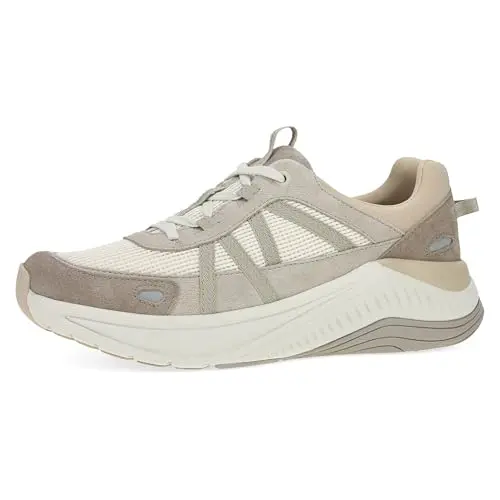 Dansko Poppy suede and mesh walking sneaker in dune color
