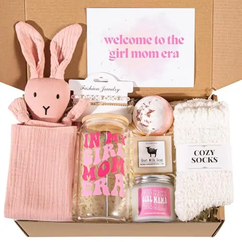 'In My Girl Mom Era' gift box with cup, candle, and bunny lovey product image
