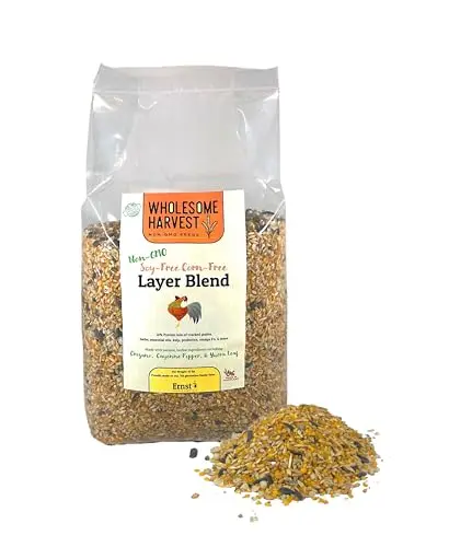 Wholesome Harvest soy-free and corn-free layer blend chicken feed