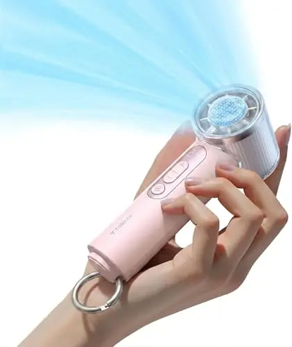 TORRAS COOLiFY iva handheld fan in pink with foldable clip