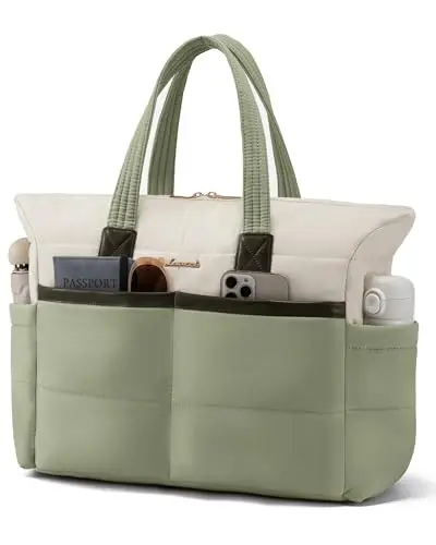 LOVEVOOK puffer laptop tote bag