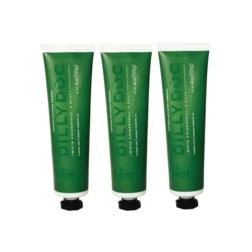 DILLYDOC Fluoride-Free Mint Toothpaste in an eco-friendly bioplastic tube