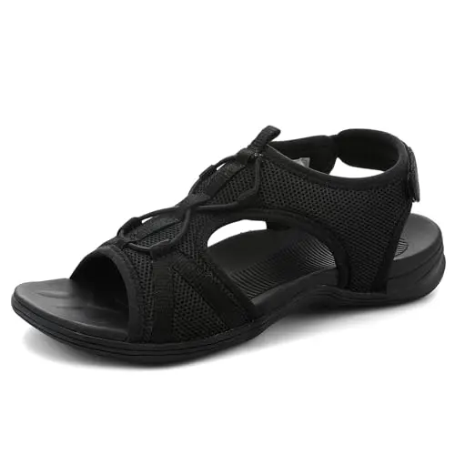 UBFEN women's mesh sandal with orthopedic arch support and adjustable straps