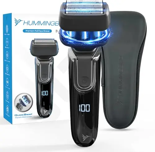 HUMMINGBIRD MK7 foil shaver with LED display and travel case
