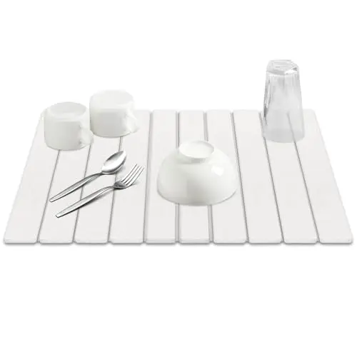 FUAIRMEE White Large Stone Drying Mat with brush and pad